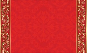 Fotótapéta flizelina Piros-arany virágok dísz elegancia 368x254 +ragasztó