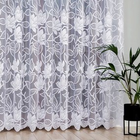 Jacquard mintás függöny 023338 magasság 200cm, fehér színben (méterenként)