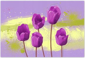 Poszterek 155x105 Virágos lila Virágok