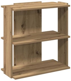 3 szintes kézműves tölgy szerelt fa könyvespolc 60 x 30 x 60 cm