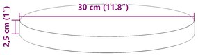 fehér tömör fenyőfa asztallap Ø30 x 2,5 cm