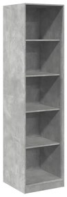 betonszürke szerelt fa ruhásszekrény 50 x 50 x 200 cm