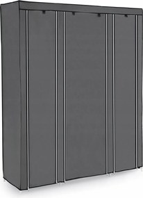 Összecsukható gardróbszekrény tároló rendszerező 150x45x175cm szürke