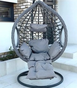 Szürke függőszék lábtartóval DOMINIKANA WAVES