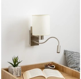 Brilagi Brilagi -LED Rugalmas fali lámpa NUBILA 1xE27/25W/230V+LED/3W matt króm/krémes BG1550