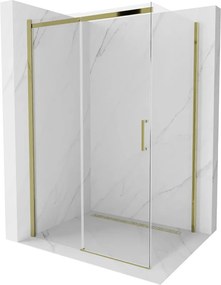 Mexen Omega toló zuhanykabin 120 x 80 cm, átlátszó, arany - 825-120-080-50-00
