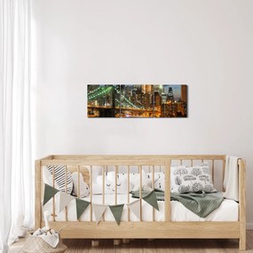 Kép - Híd New Yorkkal (órával) (90x30 cm)