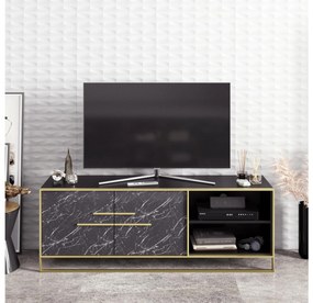 TV asztal/Szekrény Poppy 6 (arany + fekete) . 1102473