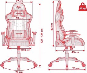 FragON Gamer szék - 2X Series Rev. 2.0, fekete carbon