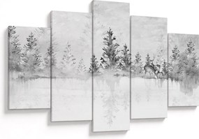 Kép - Szarvas a tónál (150x105 cm)