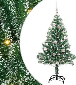 vidaXL Mű karácsonyi fa hóval borítva LED fényekkel 150 LED-del 150 cm