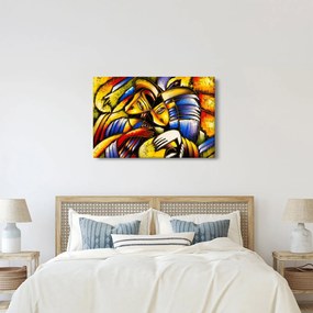 Kép - olajfestmény, szerelmesek (90x60 cm)