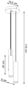 Sollux SL.1487 - Csillár zsinóron LAGOS 3xGU10/10W/230V zöld