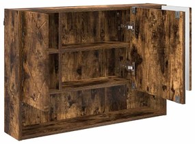 Fürdőszobai tükörszekrény Füstölt tölgy 80 x 17 x 55 cm Faanyag