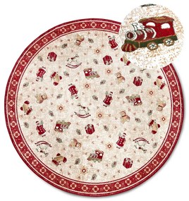 Piros pamutkeverék kerek szőnyeg karácsonyi mintával ø 200 cm Toy's Delight Red Christmas – Villeroy&amp;Boch