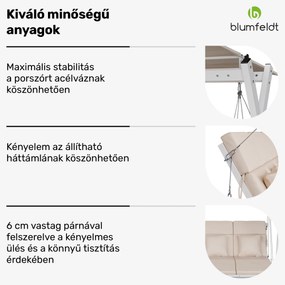 FlexiSwing hollywoodi hinta 4 üléses Állítható háttámla + napellenző, időjárásálló