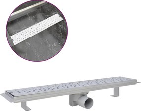 vidaXL pöttyös rozsdamentes acél zuhany lefolyóvezeték 630 x 140 mm