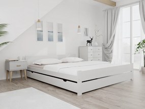 Ágy IKAROS DOUBLE 180 x 200 cm, fehér Matrac: Matrace Sommera 18 cm, Ágyrács: Ágyrács nélkül