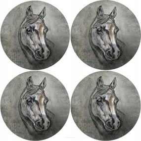 4 db-os filc alátét szett asztalra, padra 4D nyomott mintával Lord