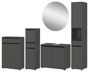 Antracitszürke fürdőszoba bútor szett Lemont – Germania