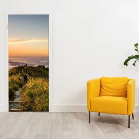 Fotótapéta ajtóra - Hegyek naplementekor (95x205cm)