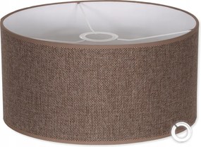 Lenvászon lámpaernyő rusztikus klasszikus henger lámpabúra E27 E14 35 cm Barna Len