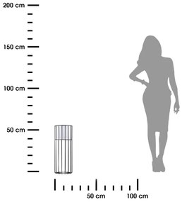 Fém virágcserép LOFT 55x20 cm fekete/fehér