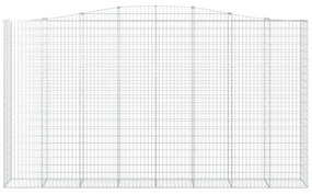 4 db íves horganyzott vas gabion kosár 400x50x220/240 cm