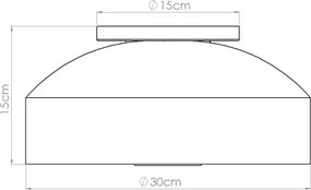 Sollux SL.1679 - OMIQ mennyezeti lámpa 4xE27/15W/230V, átm. 30 cm, krémszínű
