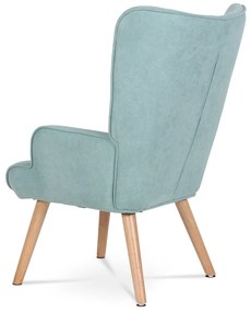 Fotel BLUE2, türkiz, lábtartóval