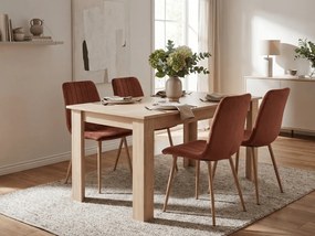 Gesztenyebarna bársonyszék LAVA