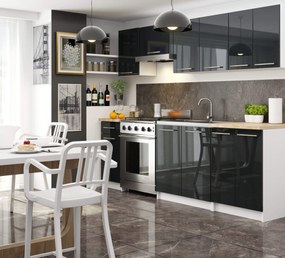 Alsó konyhaszekrény Ozara S50 SZ5 (fehér + fényes fekete). Akció -15%. 1071144