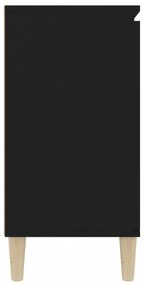 fekete szerelt fa tálalószekrény 101 x 35 x 70 cm