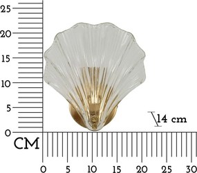 Aranyszínű üveg fali lámpa Da Muro Shell – Mauro Ferretti