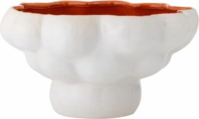 Bloomingville Valkyrie Kerámia Dekorációs Tál Fehér Piros Középső