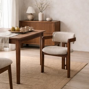 Cozy Cream and Walnut étkezőszék