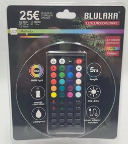 Led Szalag Strip Rgb 5M Blulaxa Távirányítóval 150LM 18W IP44