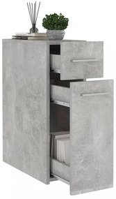 betonszürke szerelt fa patikaszekrény 20 x 45,5 x 60 cm