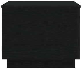 fekete tölgyszínű dohányzóasztal LED-lámpákkal 50 x 50 x 40 cm