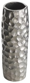 Ezüst Színű Alumínium Virágváza 32 cm CALAKMUL Beliani
