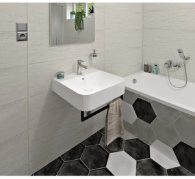 Isvea - SOTT AQUA pulton elhelyezhető/fali mosdó 60,5x50 cm kerámia/fehér