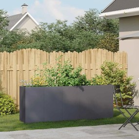 vidaXL növénytartó antracitszürke 200x40x80 cm hidegen hengerelt acél
