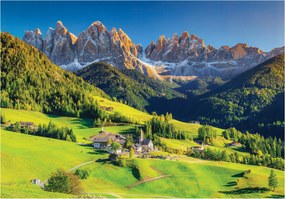 Flizelin fotótapéta Hegyek erdő falu táj 368x254 +ragasztó