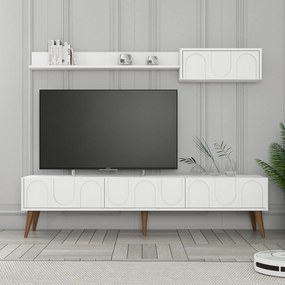 TV szekrény Lyon 2 - Fehér, Diós