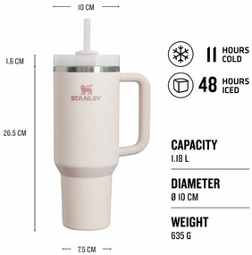 STANLEY Quencher H2.O FlowState pohár 1180 mlRózsakvarc 2.0