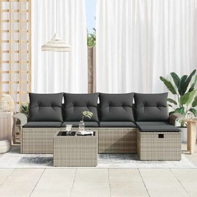 Kerti Kanapé Szett 6 pcs Világosszürke 251 x 117 x 85 cm