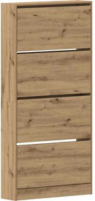 vidaXL Cipőszekrény polcokkal Artisan tölgy 80 x 21 x 163,5 cm Faanyag