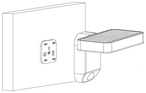 Eglo 98191 - LED napelemes fali lámpa érzékelővel PASTION LED/4,5W/3,7V IP44