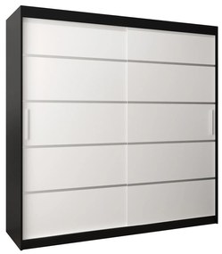 Ruhásszekrény 200 cm Verika 1 200 (fekete + fehér). 1063734