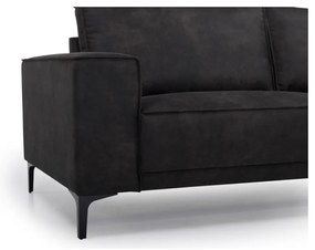 Antracitszürke bőrutánzat sarokkanapé (bal oldali) Copenhagen – Scandic